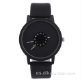 Venta caliente de AliExpress 2019 relojes para hombre con esfera redonda, reloj negro de lujo, reloj de pulsera de cuarzo informal clásico de moda informal, relojes de pulsera